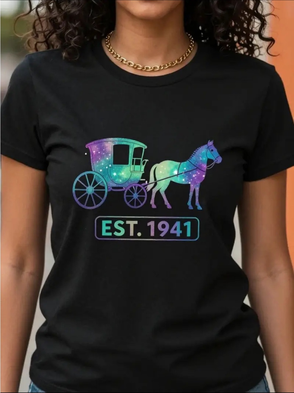 Black Horse & Carriage Graphic Tee - EST. 1941